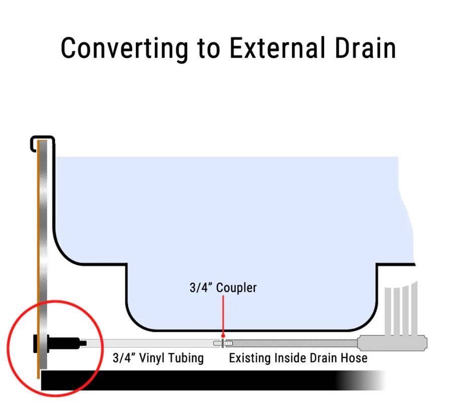 Exterior Spa Drain Valve - Flush Mount