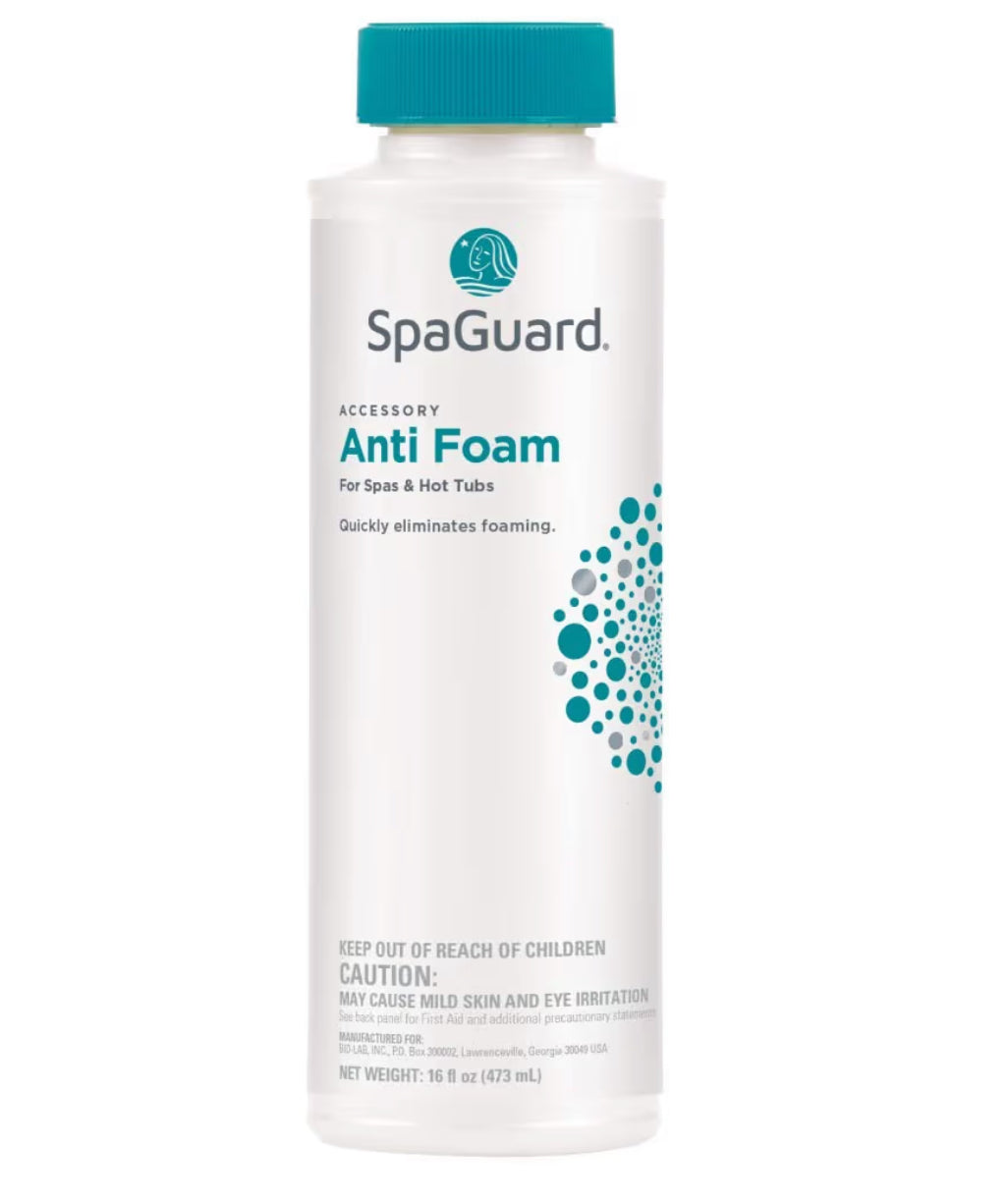 SpaGuard Spa Anti-Foam for Spas & Hot Tubs, 1 pt, Single, Quickly Eliminates Foaming, Fast-Acting Water Treatment