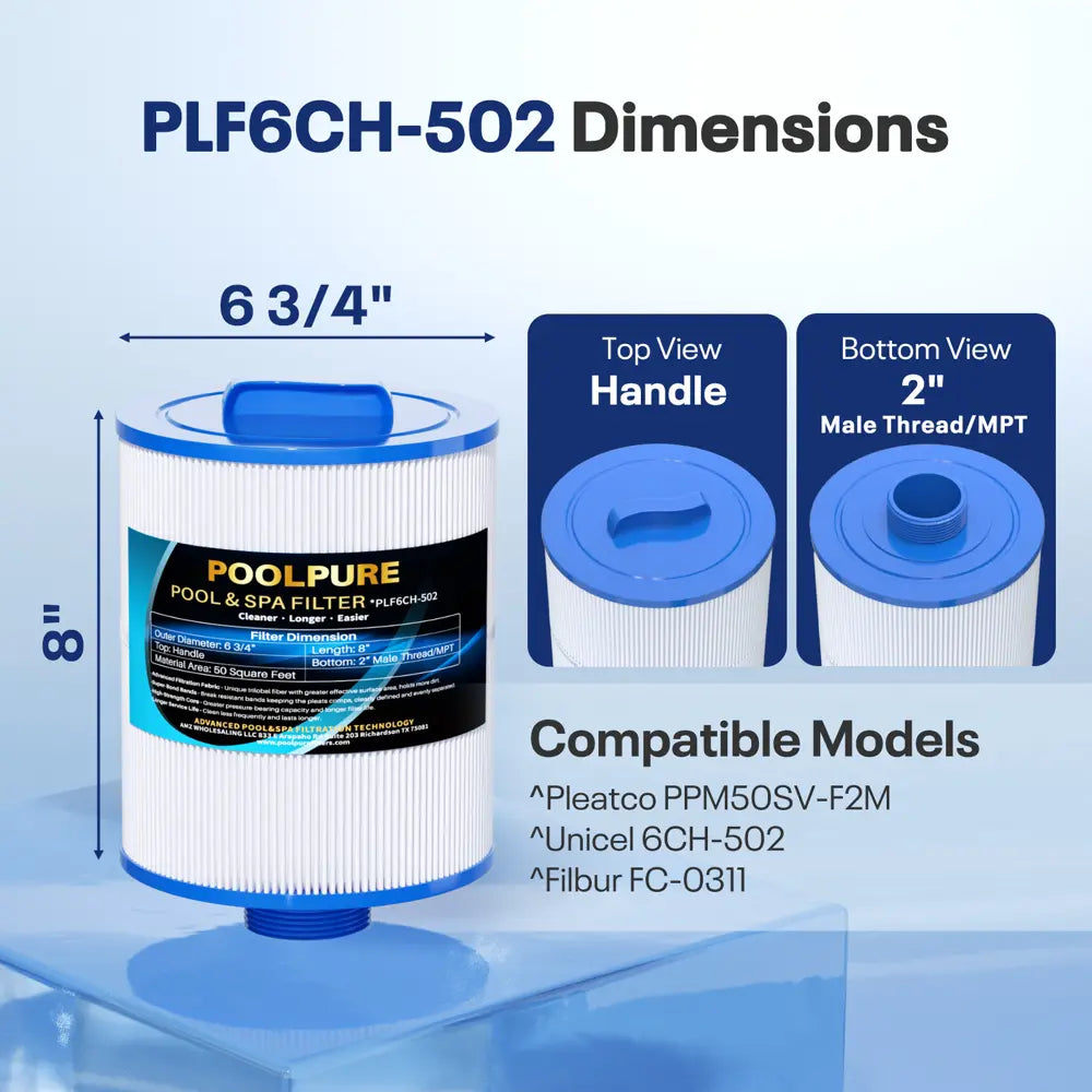POOLPURE PLF6CH-502 Spa Filter