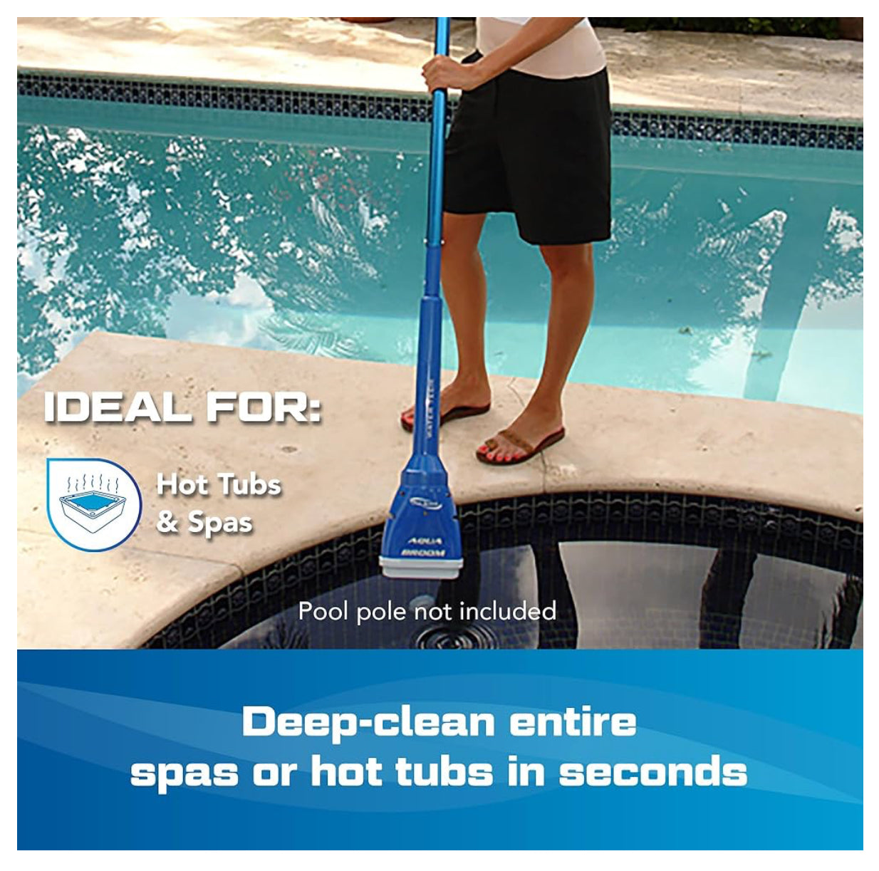 Aqua Broom Cordless Hot Tub Vacuum for Spa