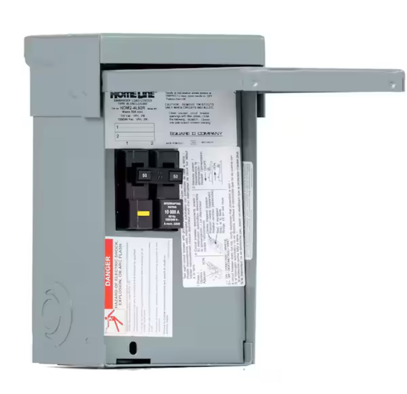 Homeline 50 Amp 2-Space 4-Circuit Spa Panel Main Lug Load Center