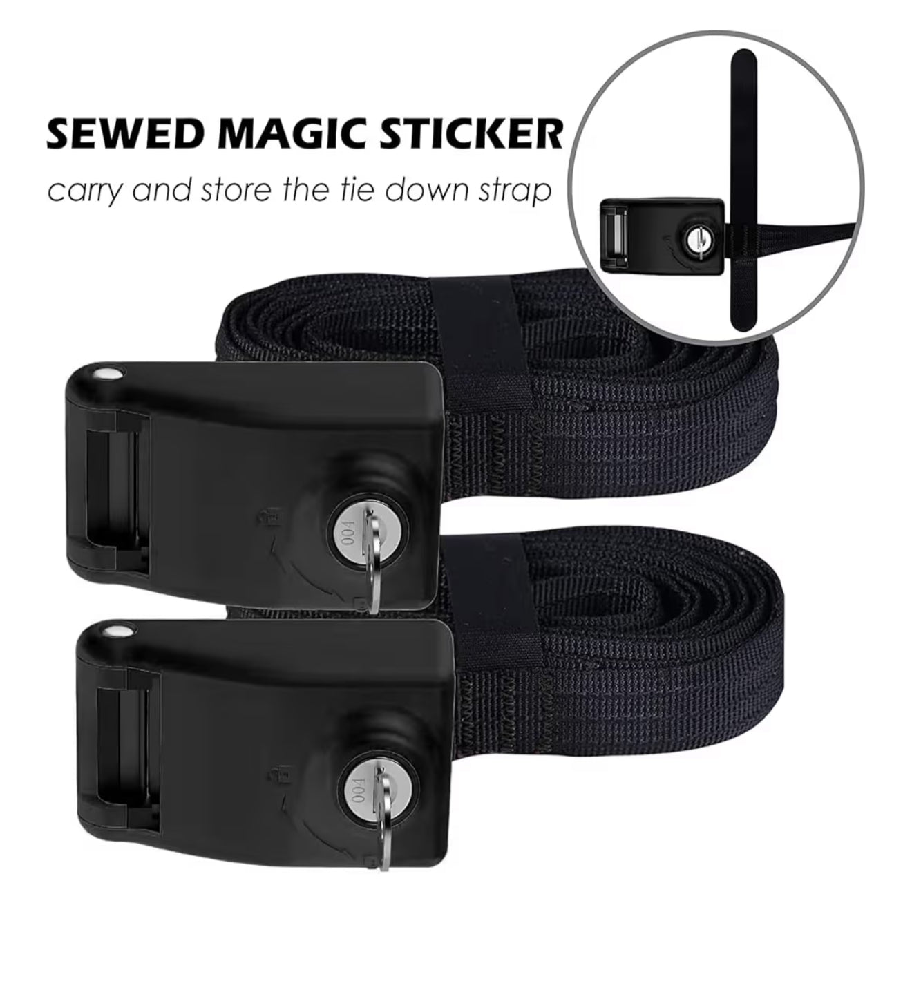 2 Pack Lockable Tie Down Strap, with 3 Stainless Steel Cables, for Hot Tubs, 10 Feet Each