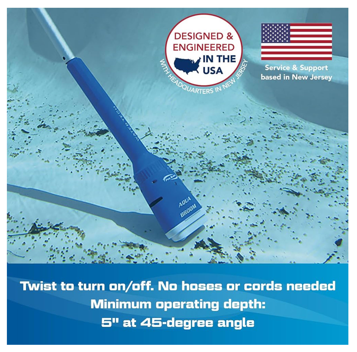 Aqua Broom Cordless Hot Tub Vacuum for Spa