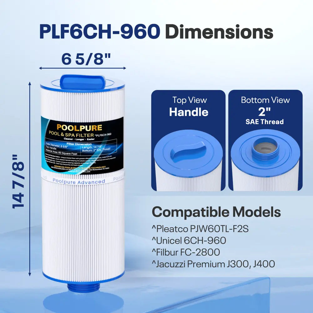 POOLPURE PLF6CH-960 Spa Filter