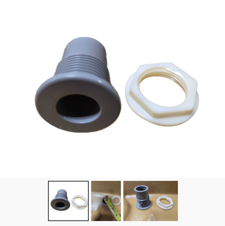 Heater Return Fitting Assembly Grey SKU 212-1817